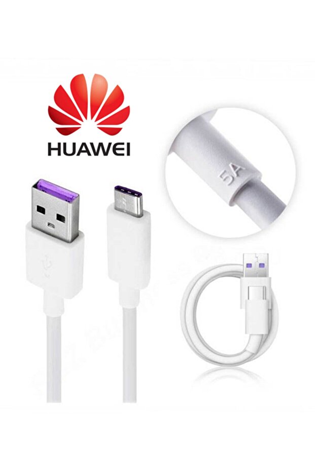 Huawei P10 / P10 Plus / P20 / P20 Pro Type C 5a Şarj Data Kablosu - 1