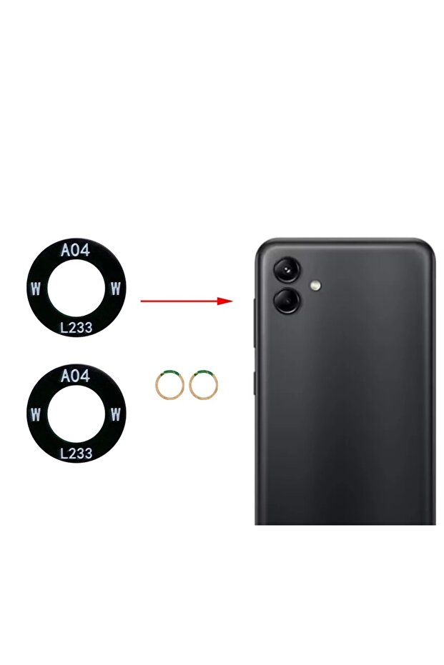 Samsung Galaxy A04E Rear Camera Glass Lens with Adhesive Outer Glass Sm-A042F Compatible