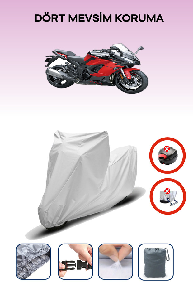 Kawasaki Ninja 1000 SX GRAY MOTORCYCLE BRAND REAR BAG UNCOMPATIBLE