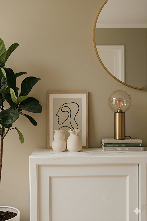 Decorative Mini 2-Piece Concrete Vase