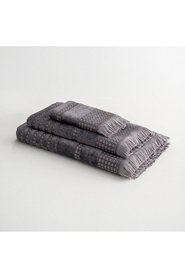 Zeus 3-Piece Towel Set 100% Organic Cotton Inject Anthracite