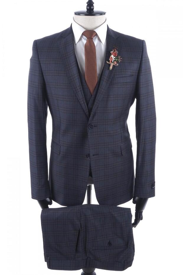 Yünlü Slimfit Yelekli Drop 6 Takım - 2