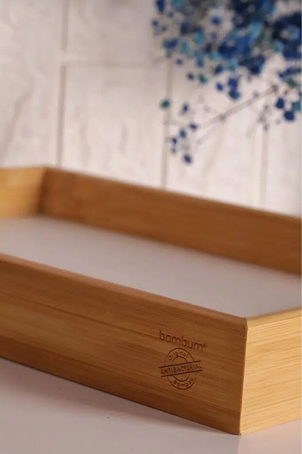 ماربيلا - صينية منقوشة بالرخام باللون الأبيض KÇK - 4