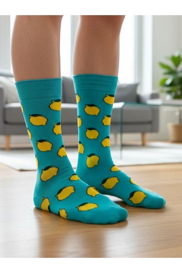 Green Lemon Design Socket Socks