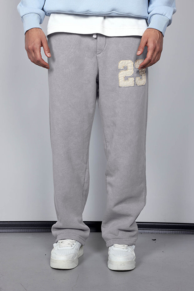 Men's Printed Washable Baggy Fit Tracksuit Gray