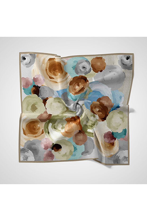 Natural Patterned Scarf - 1