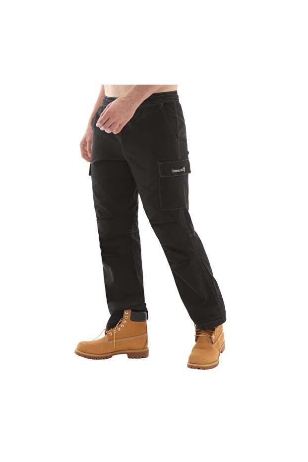 B0A6HPK0011-R Washed Duck Canvas Cargo Pant Erkek Pantolon Siyah - 2
