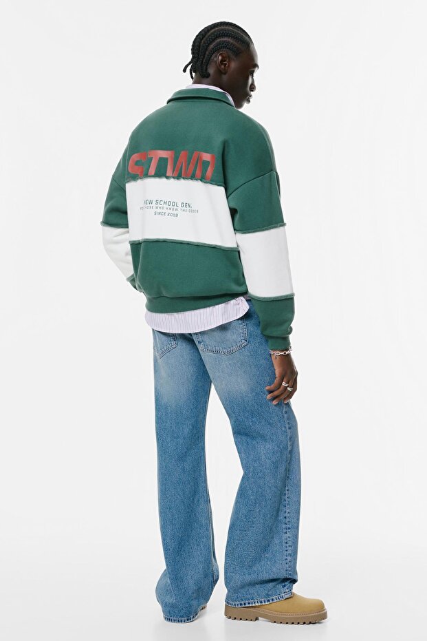 STWD panelli polo sweatshirt - 3