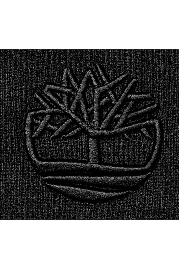 B0A65HP0011-R 3D Embroidery Beanie Erkek Siyah - 3