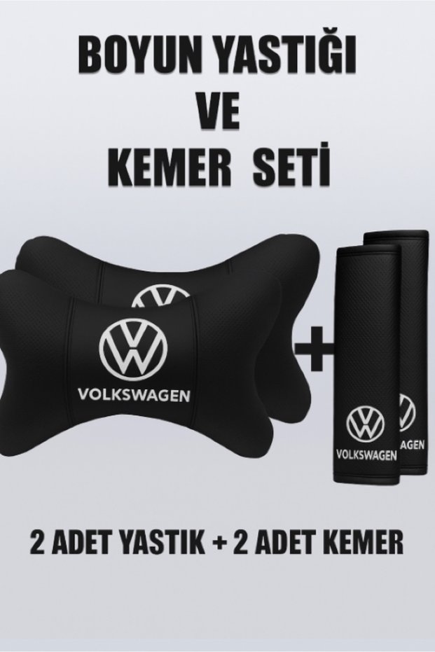 Vw Volkswagen Luxury Bow Tie Leather Neck Pillow And Leather Belt Comfort