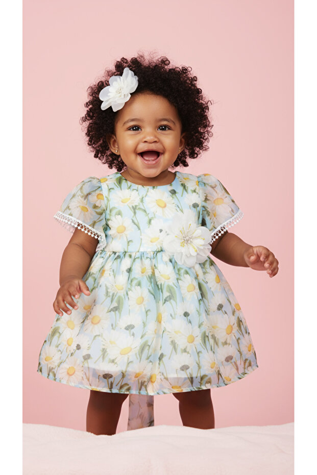 Daisy Patterned Girl's Dress