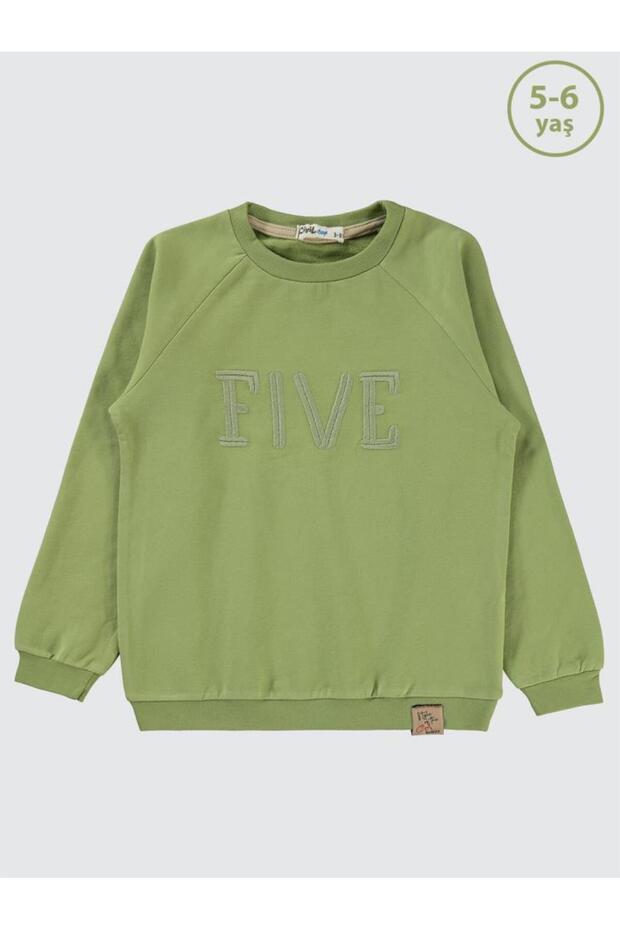 Two Embroidered Sweatshirts for Ages 2-5 - Green 5-6 Years Old