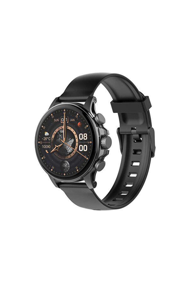 LDNIO SW01 High Performance Smartwatch, Bluetooth Caling, Dynamic Heart Rate, Sleep Monitor (Black)