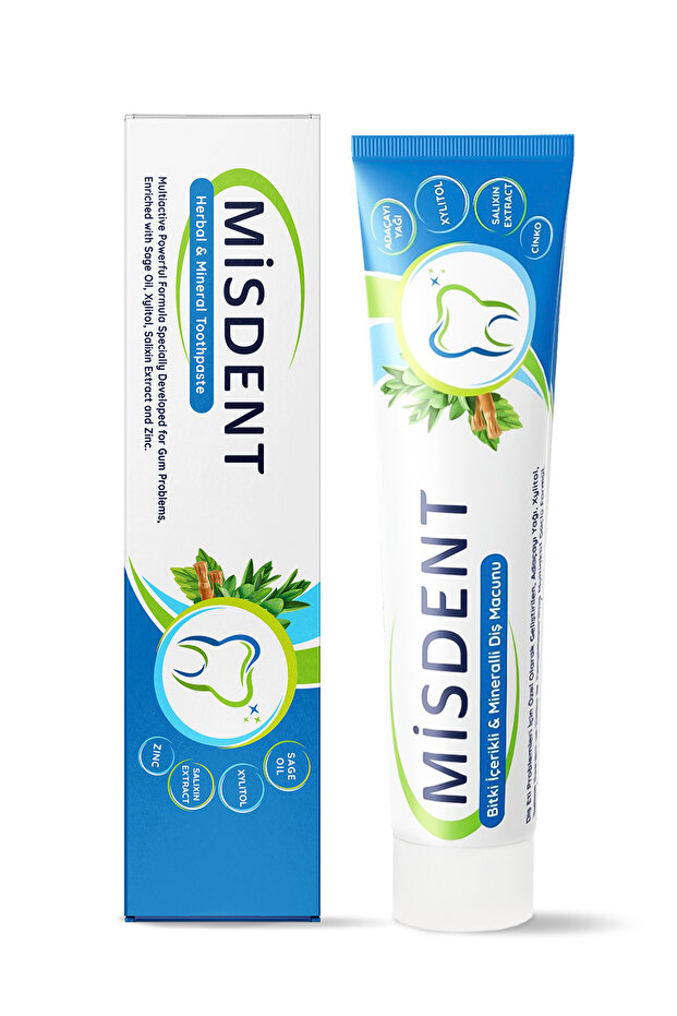 Misdent Bitki İçerikli & Mineralli Diş Macunu 75 ml - 8