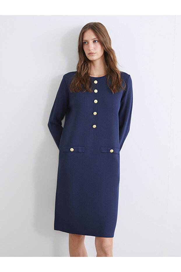 Crew Neck Knit Dress
