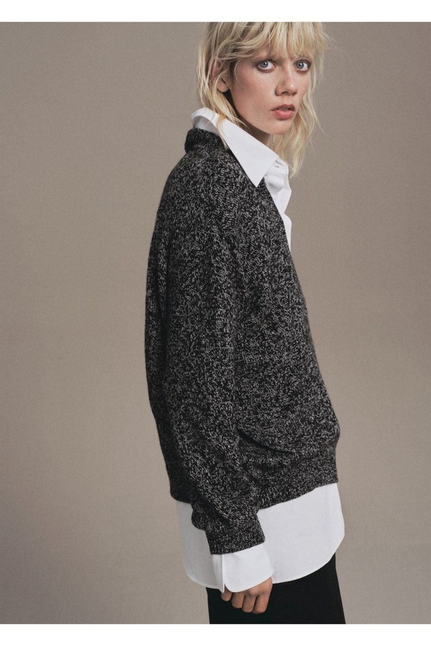 Kırçıllı V yaka kazak - 5