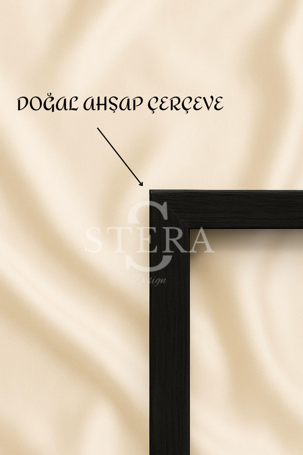 Orman ve Göl Manzarası - Ahşap Çerçeve - 5