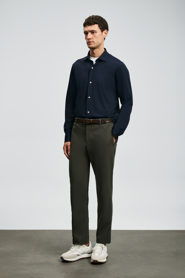 112010668 Carl Erkek Basic Gömlek Regular Fit Erkek Gömlek LACİVERT - 3