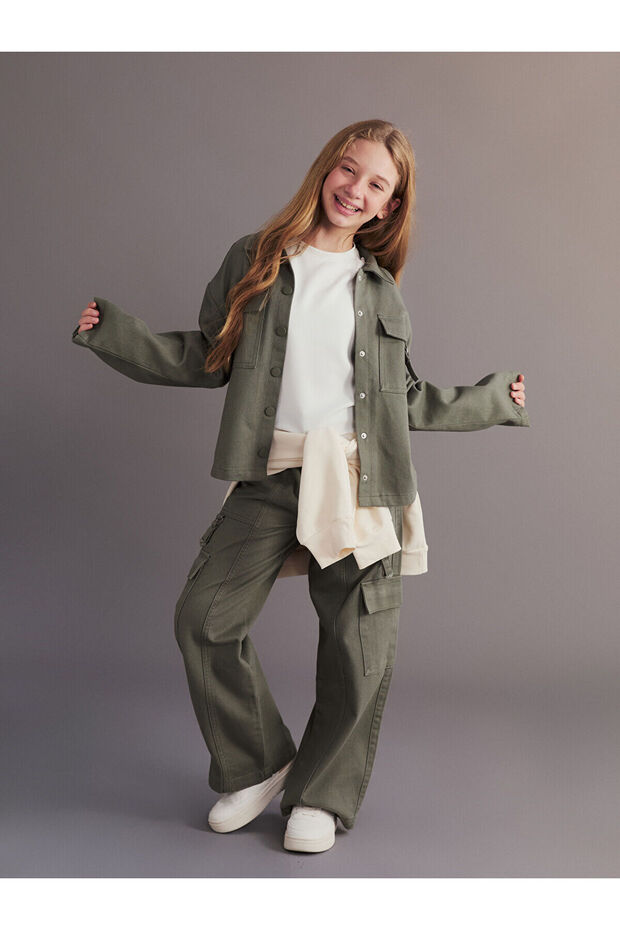 Shirt Collar Girls' Jacket