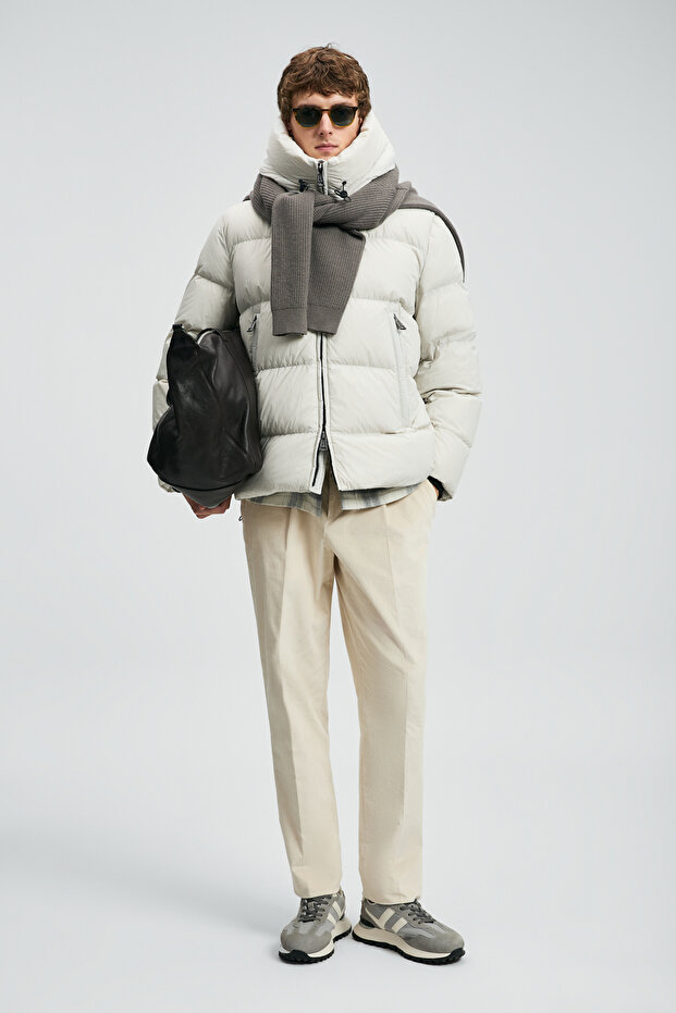 Tommy Kaz Tüyü Erkek Mont Taş - 1