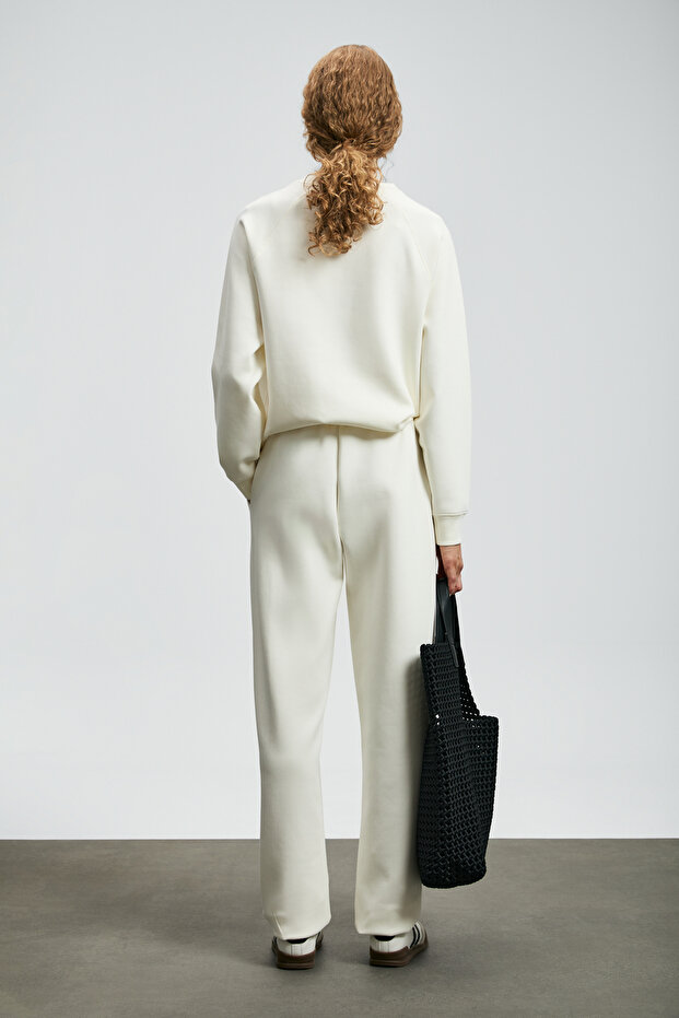 Alıce Kadın Örme Sweatshırt Kırık Beyaz - 6