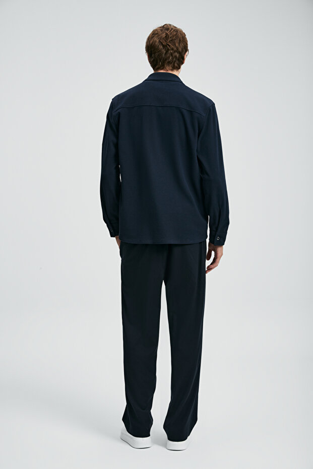 Ador Erkek Basic Gömlek Regular Fit Lacivert - 6