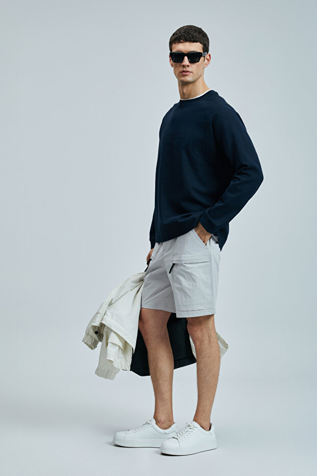 Erdem Erkek Spor Şort Regular Fit Taş - 4