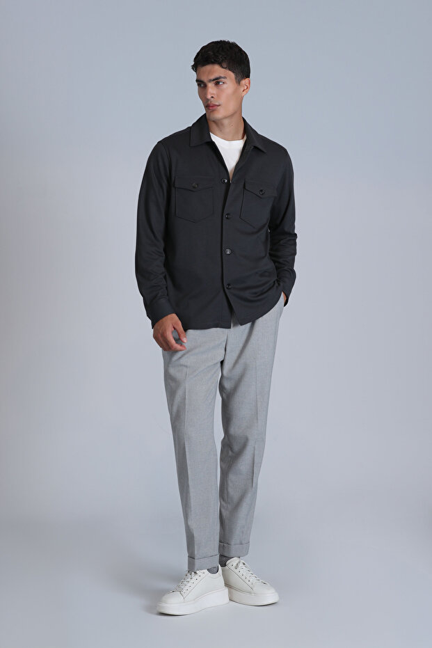 Cameron Erkek Basic Gömlek Slim Fit Haki - 4