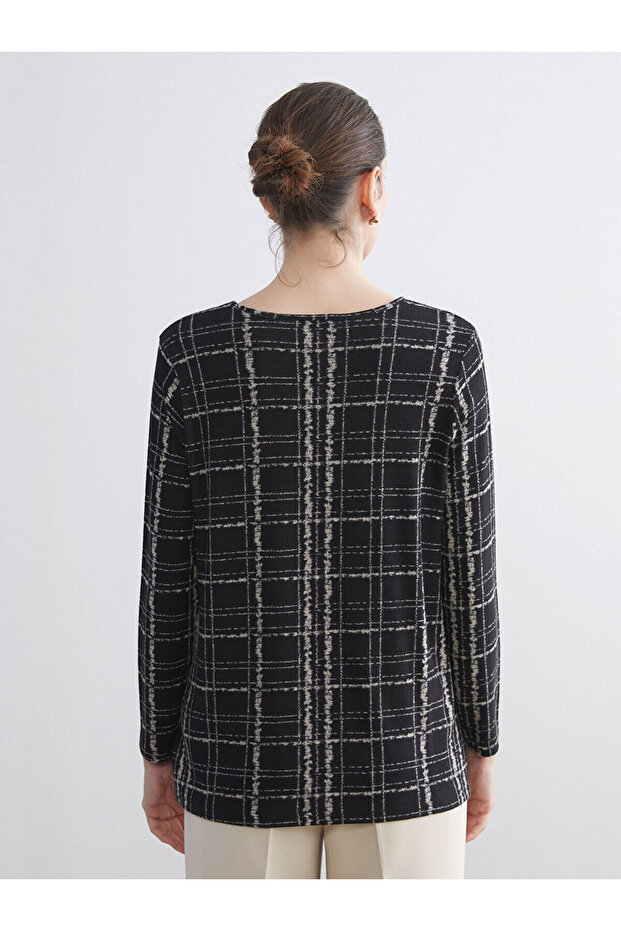 طاقم الرقبة منقوشة بلوزة - 4