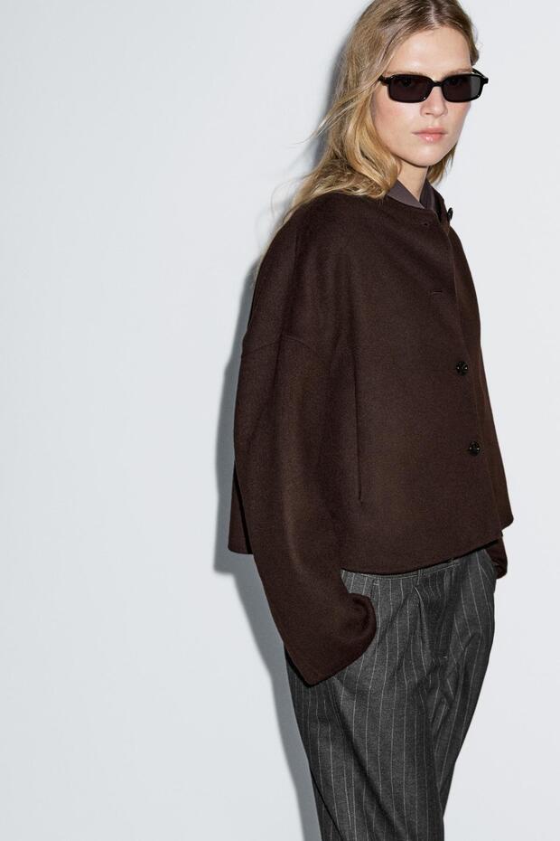 Dik yaka kısa ceket - 3