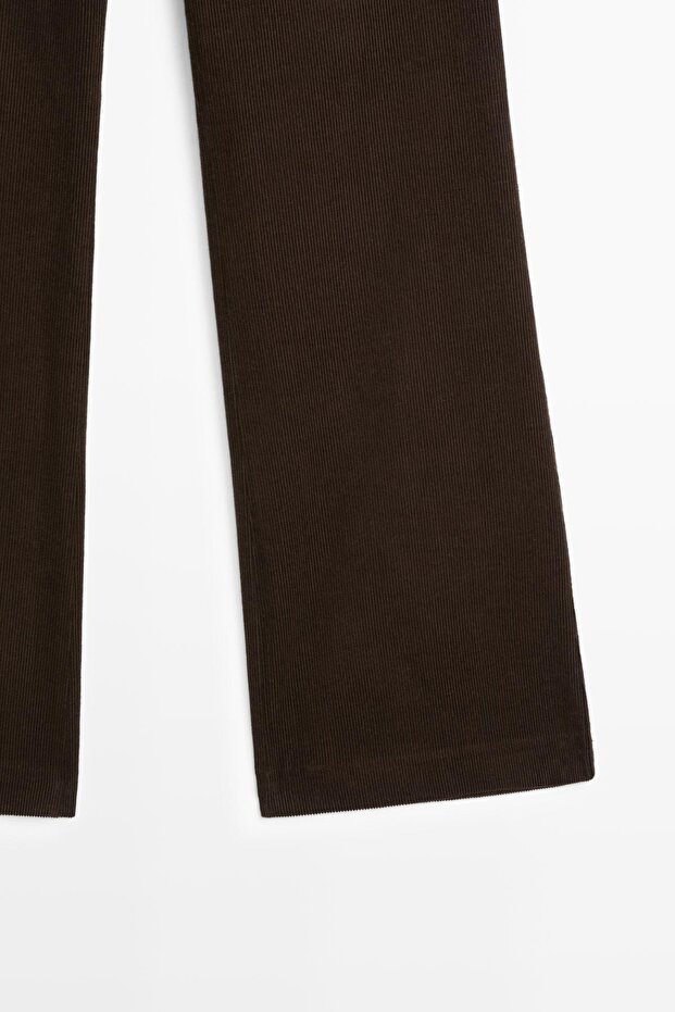 İspanyol paça fitilli kadife pantolon - 7