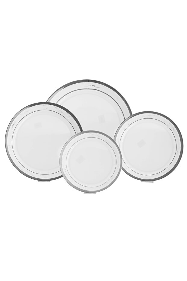 طقم أطباق تقديم ميلامين، 4 قطع، بأحجام متعددة - 3