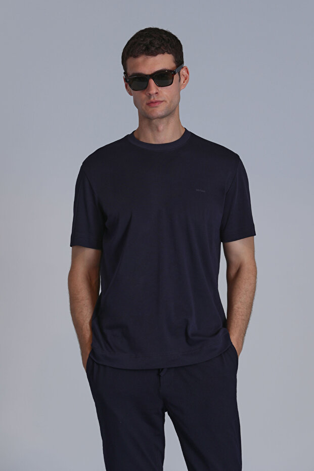 Casa Erkek Basic Tişört Lacivert - 5