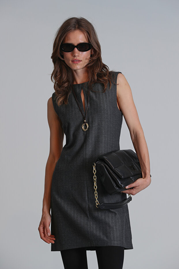 Rochie de damă Anges Anthracite Regular Fit - 3