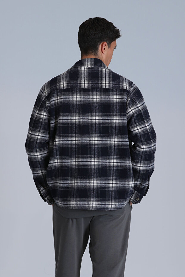 Fera Erkek Basic Gömlek Slim Fit Lacivert - 6