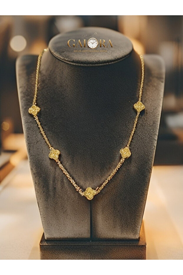 Şans Getiren Yonca Desenli Çelik Kolye – Minimal ve Zamansız Stil - 2