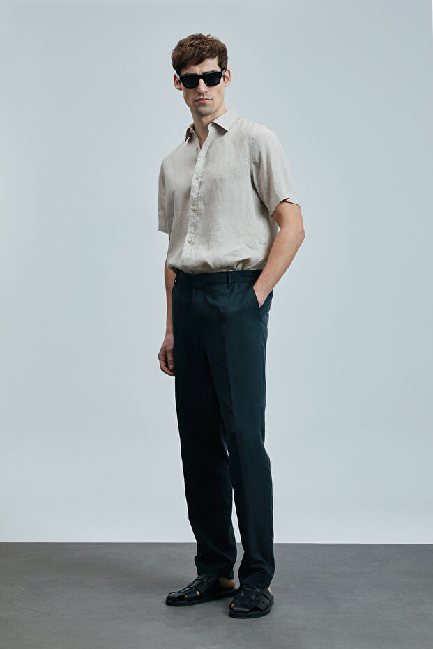 Bert Erkek Basic Gömlek Comfort Fit Bej - 4