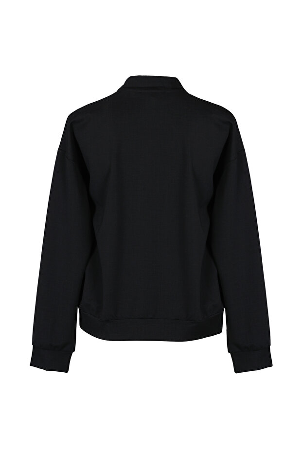 Galerıa Kadın Örme Sweatshırt Siyah - 2