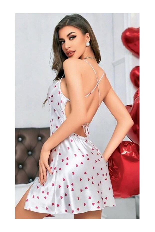 3657 Saten Gecelik - 2