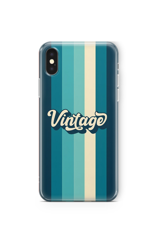 iPhone X / XS Compatible Vintage Patterned Transparent Phone Case
