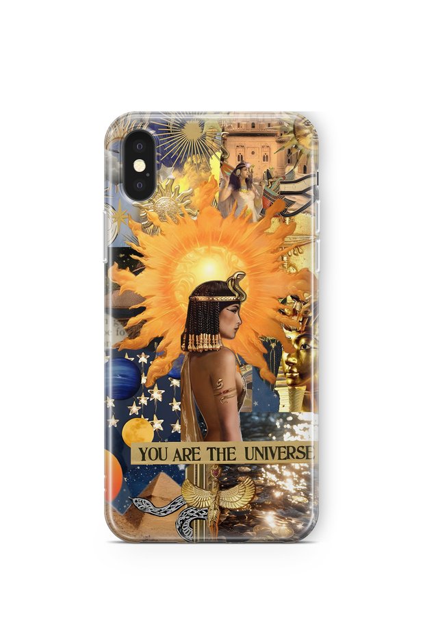 حافظة هاتف شفافة بنمط كليوباترا متوافقة مع هاتف iPhone Xs Max