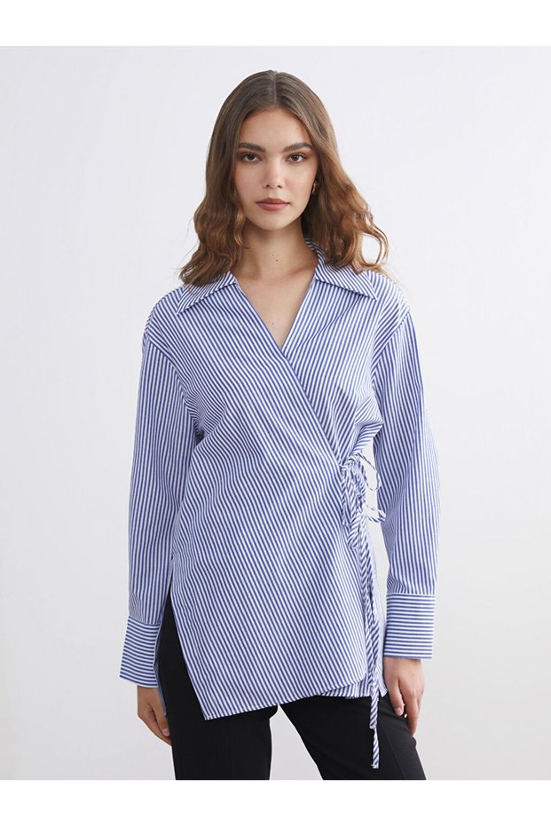 I Beli Tie-Waist Women's Shirt Tunic from Freezen Store