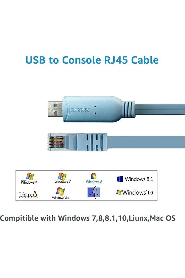DSD TECH SH-RJ45A USB to RJ45 Console Cable with FTDI Chip (for Routers/Switches) - 3