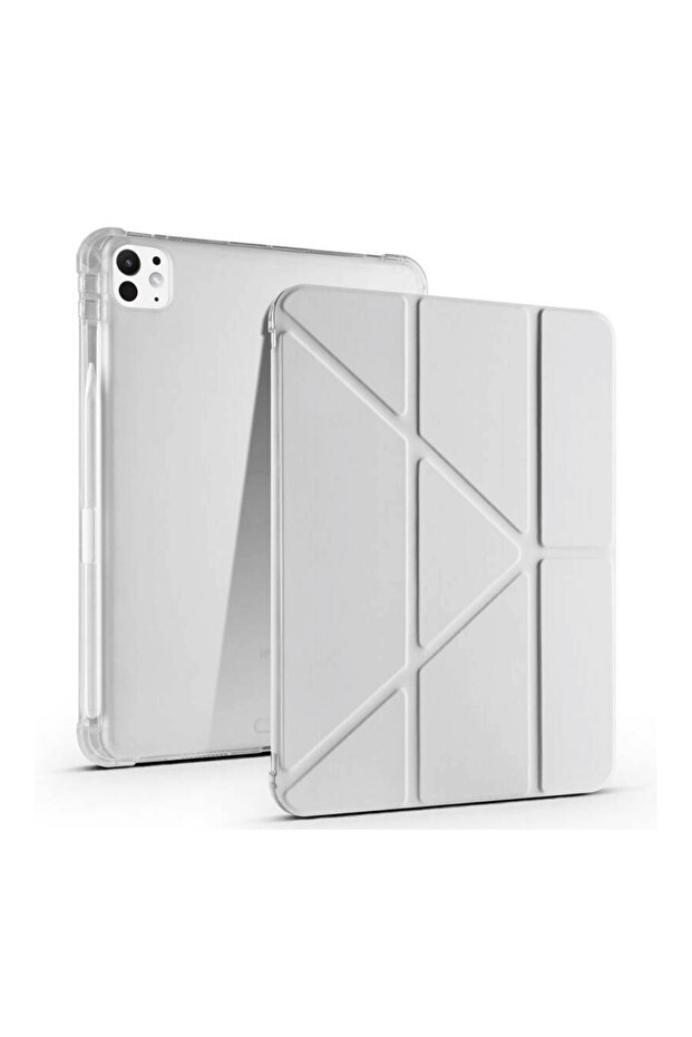 iPad Pro 11 2025 M5 Chip Compatible Tri-Folding Case with Pen Compartment and Smart Stand Feature - 1