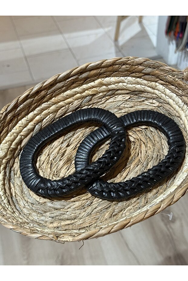 Doğal bambu işlemeli çanta sapı - 1