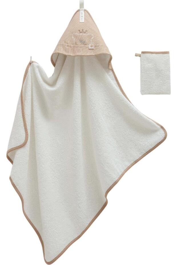 Very Cool Baby Swaddle Towel and Washcloth Brown Crml.Khv1873