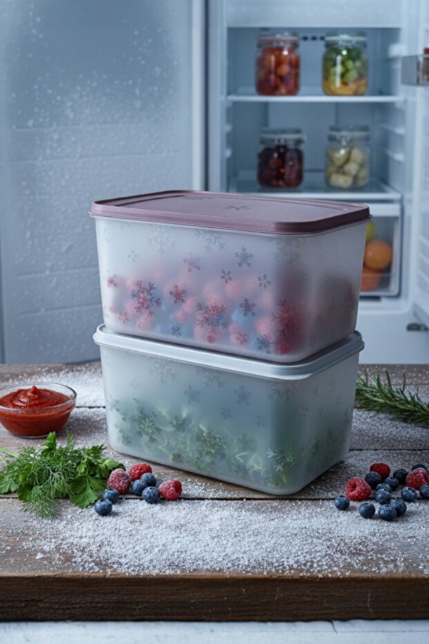 Freezer Storage Container Set of 3 3150ml - Deep Freezer Compatible Large Size Food Storage Container - 2