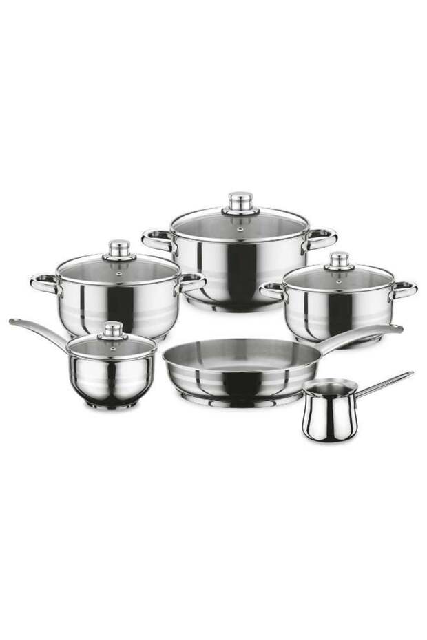 Stainless Steel 12 Piece Cookware Set Stainless Steel