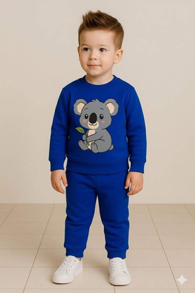 Cute Children's Crew Neck Kuala Ba Printed Sweattshrt 3 4 5 6 7 8 9 10 11 12 Years Old