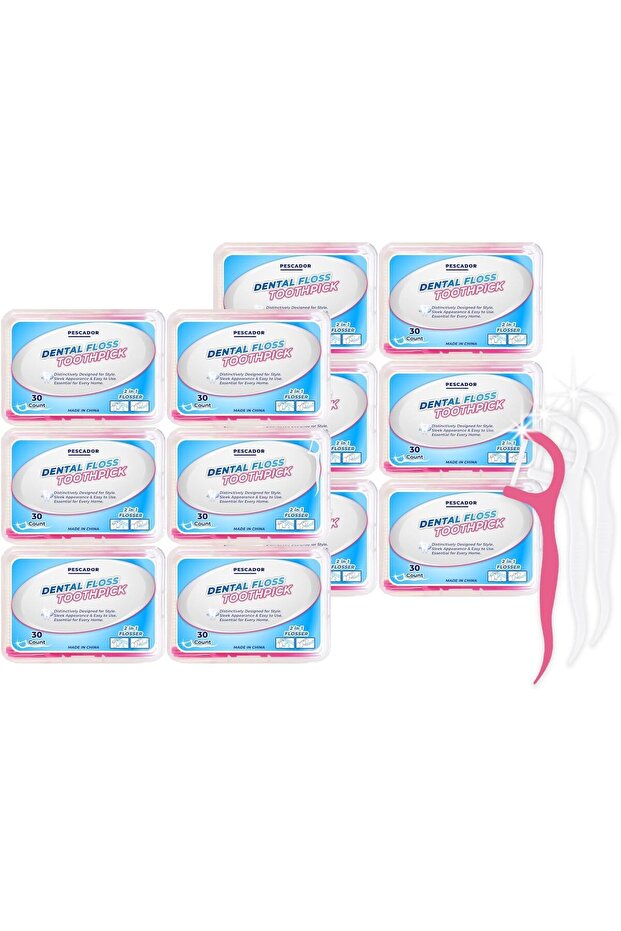 Dental Floss Plastic Flossers Toothpicks Stick Oral Care (360 count)
